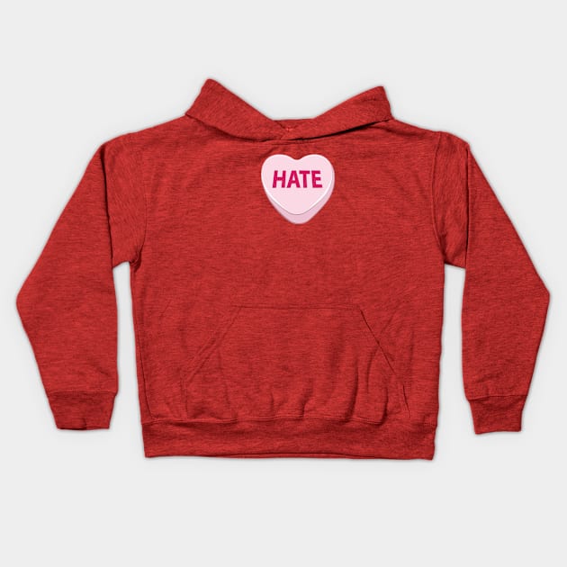 Love to hate candy Kids Hoodie by AnnArtshock